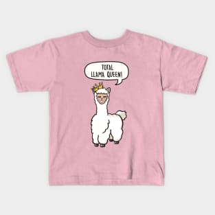 Total Llama Queen Kids T-Shirt